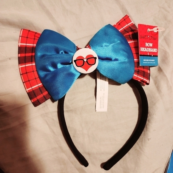 Geek Chick Nerd Halloween Costume Cosplay Headband Bowtie Glasses Pocket Protect - Picture 2 of 11